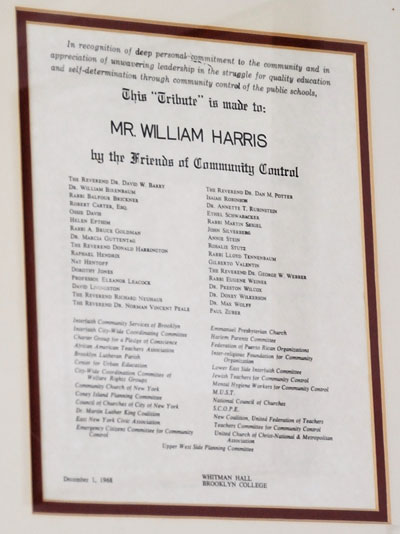 1988 — In recognition of deep personal commitment to the community