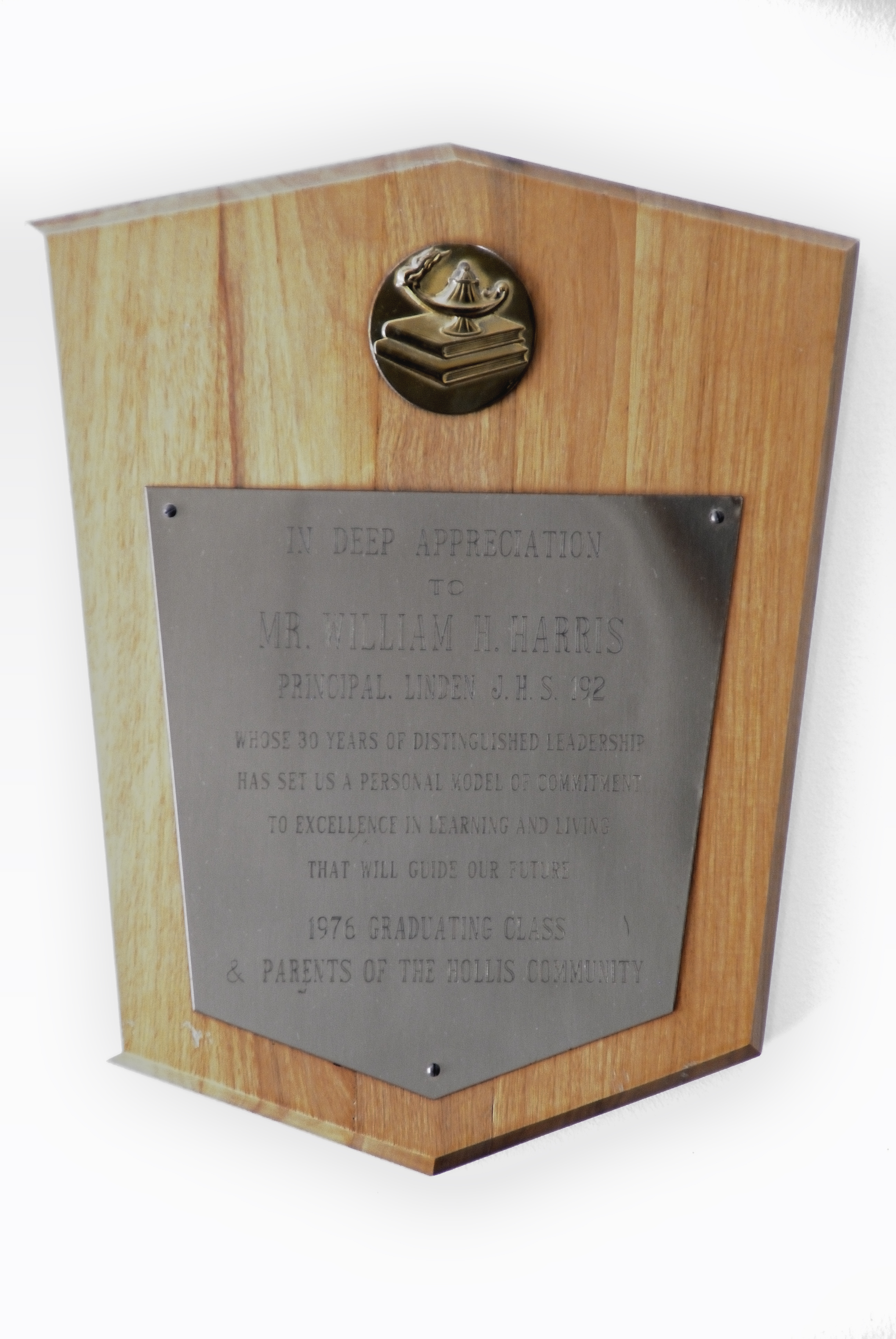 1976 — Whose 30 years of distinguished leadership has set us a personal model of commitment