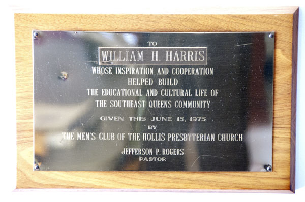 1975 — Whose inspiration and cooperation helped build the educational and cultural life of the Southeast Queens community